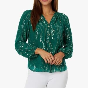 Lilly Pulitzer Saige Long Sleeve Silk Top